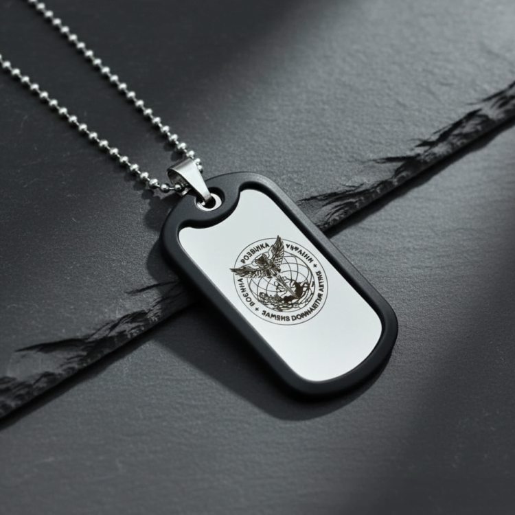 Армійський жетон з резинкою Воєнна розвідка України m39.com.ua Армійський жетон з резинкою Воєнна розвідка України