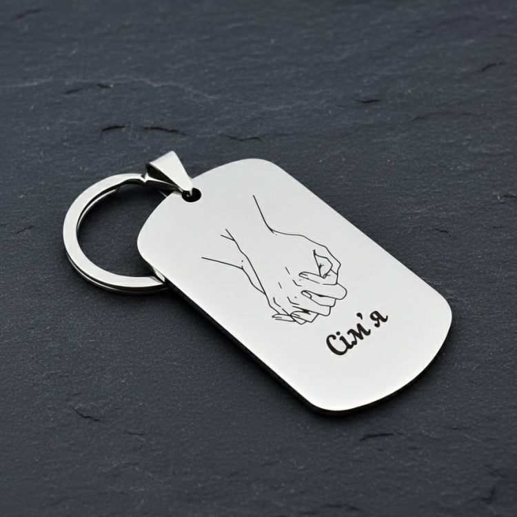 Жетон-брелок металевий з гравіюванням "Сім