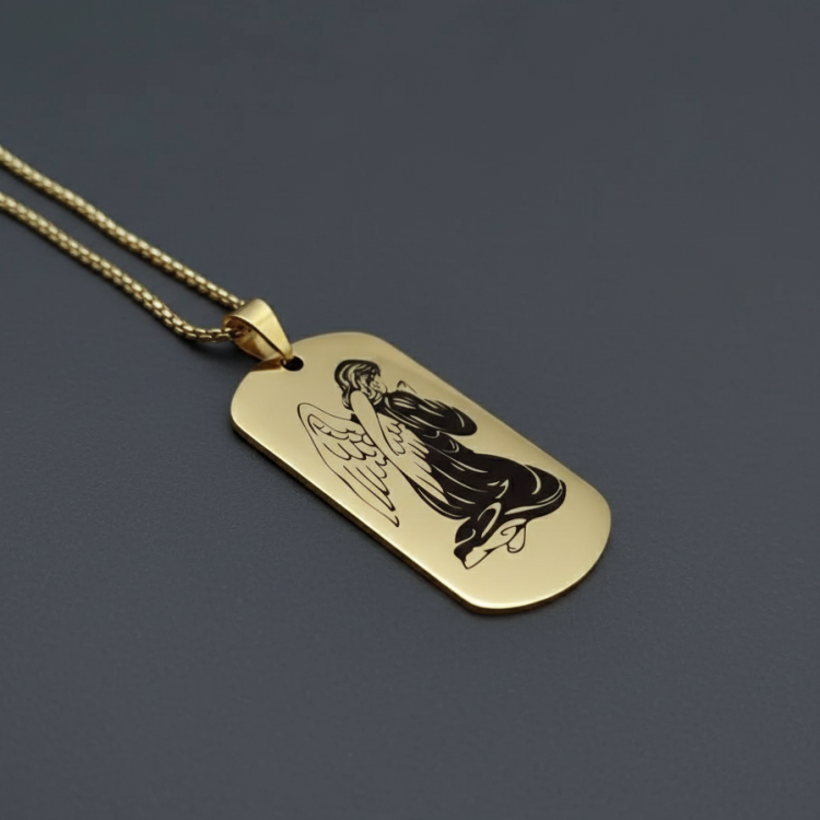 Жетон металевий з гравіюванням Янгол-охоронець