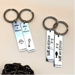 Парний Персоналізований Брелок Закоханим з лазерним гравіюванням