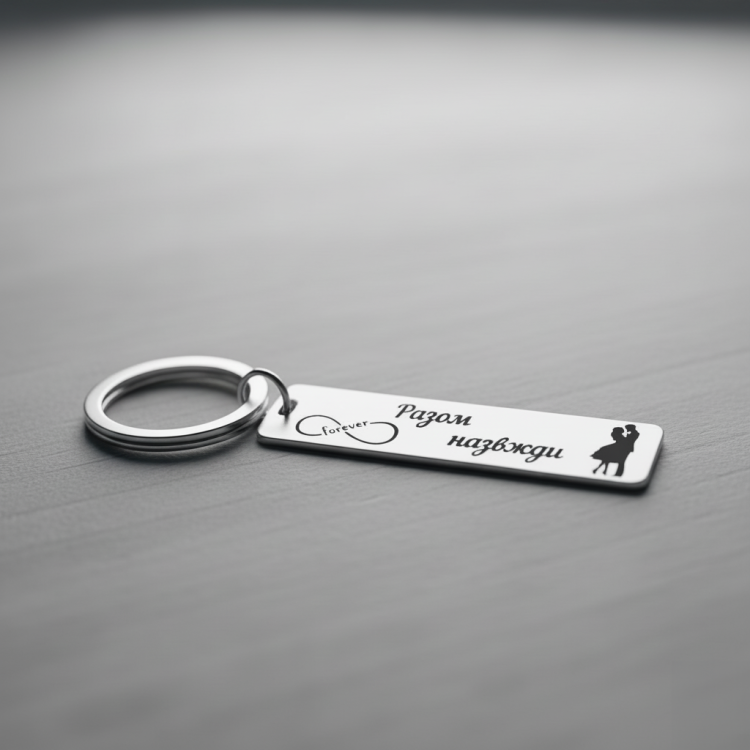 Брелок для ключів з персоналізованим гравіюванням Разом назавжди m39.com.ua Брелок для ключів з персоналізованим гравіюванням Разом назавжди