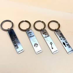 Парний Персоналізований Брелок Закоханим з лазерним гравіюванням