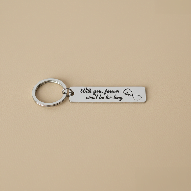 Подарунок чоловіку ,брелок для ключів з персоналізованим гравіюванням With You Forever m39.com.ua Подарунок чоловіку ,брелок для ключів з персоналізованим гравіюванням With You Forever