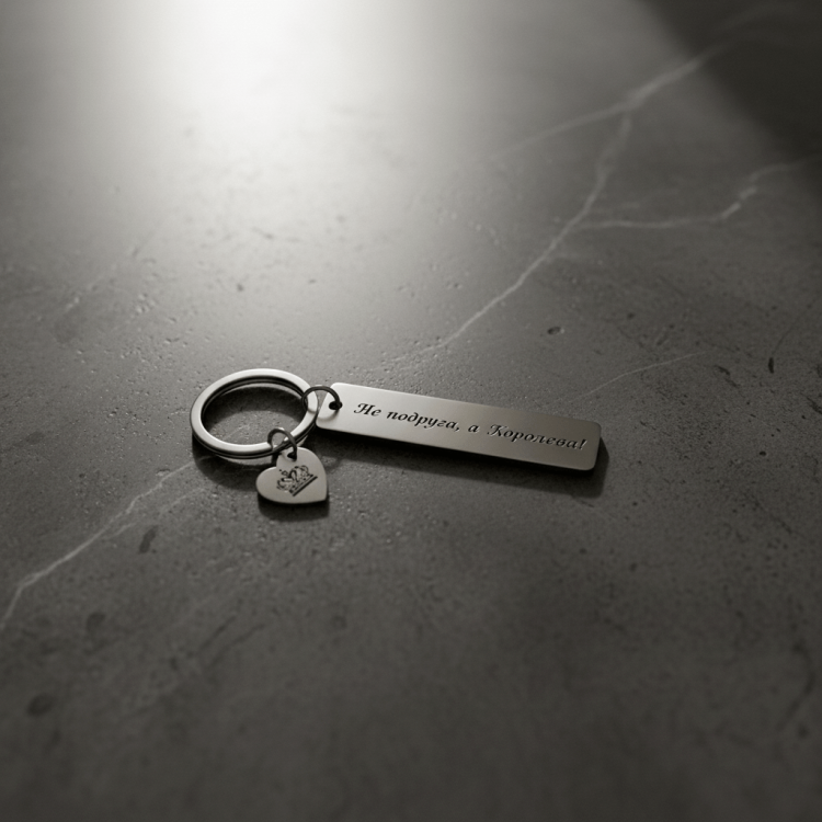 Подарок лучшей подруге, металлический брелок Не подруга а королева