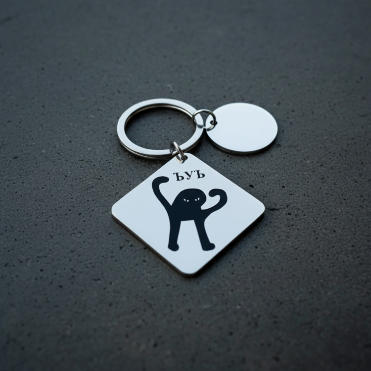 Подарок Любителю Мемов - Брелок "ЪУЪ" с индивидуальной гравировкой m39.com.ua Подарок Любителю Мемов - Брелок "ЪУЪ" с индивидуальной гравировкой
