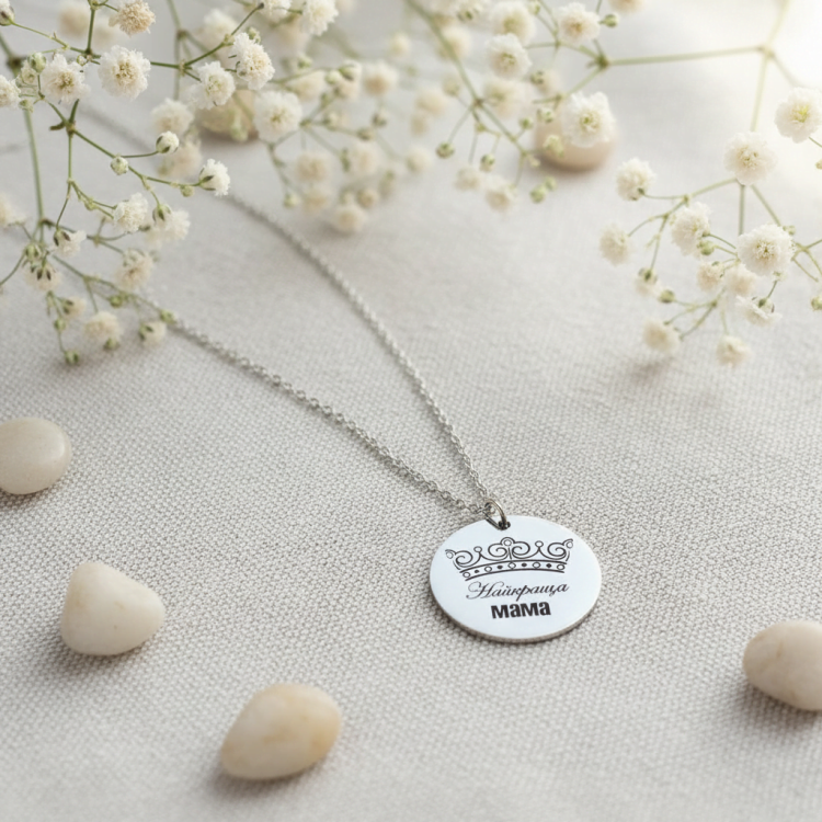Прикраса - Підвіска для мами з персоналізованим гравіюванням Найкраща мама