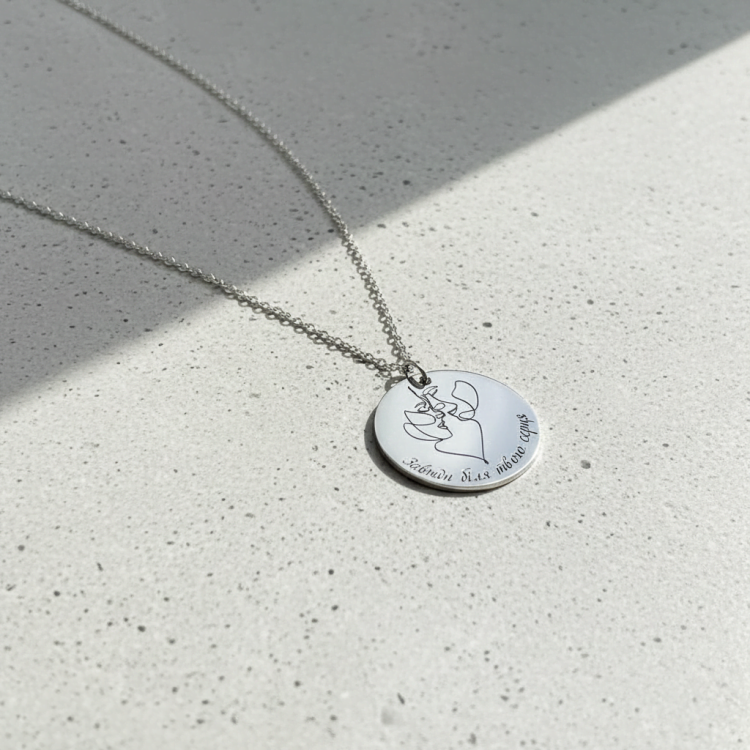 Милий подарунок коханій, металева підвіска Завжди біля серця m39.com.ua Милий подарунок коханій, металева підвіска Завжди біля серця