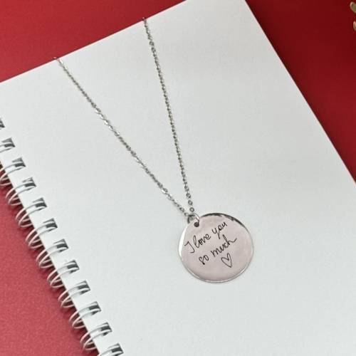 Підвіска з Гравіюванням напису I love you so much m39.com.ua Підвіска з Гравіюванням напису I love you so much