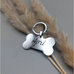 Адресник для Песика у Формі Кісточки з Персоналізованим Гравіюванням