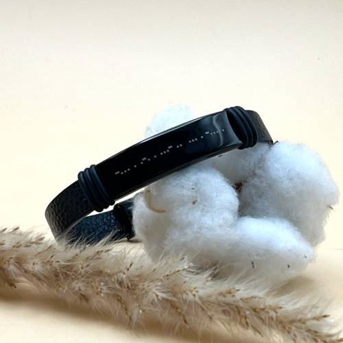 Браслет для коханої людини з лазерним гравіюванням та шифром Морзе