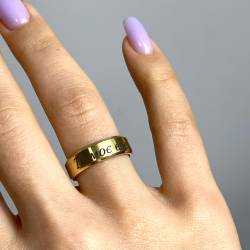 Каблучка з Любовним Посланням "Ти моє все", Ювелірна Сталь