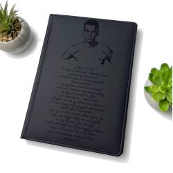 Оригинальный подарок сыну - Блокнот с чувственной гравировкой