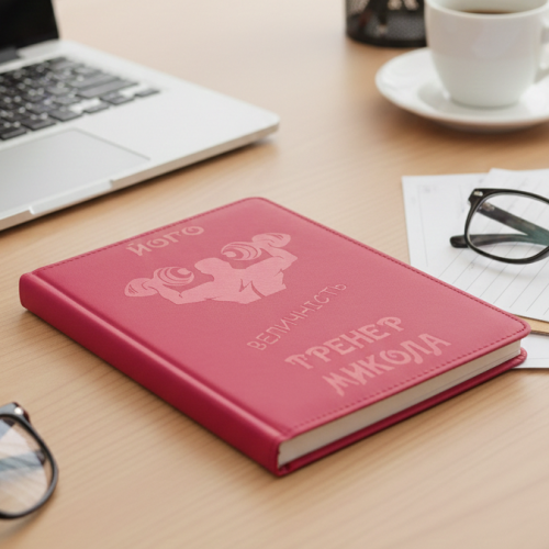 Блокнот щоденник з гравіюванням для тренера