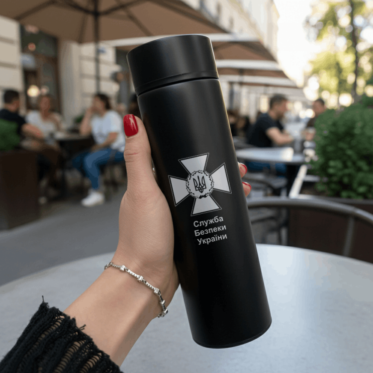 Практичний Подарунок Працівнику СБУ, Служба Безпеки України - Термос 400 мл з Індивідуальним Гравіюванням m39.com.ua Практичний Подарунок Працівнику СБУ, Служба Безпеки України - Термос 400 мл з Індивідуальним Гравіюванням