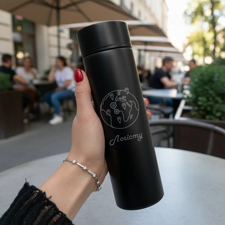 Подарунковий термос 400 мл з іменним гравіюванням для логіста m39.com.ua Подарунковий термос 400 мл з іменним гравіюванням для логіста