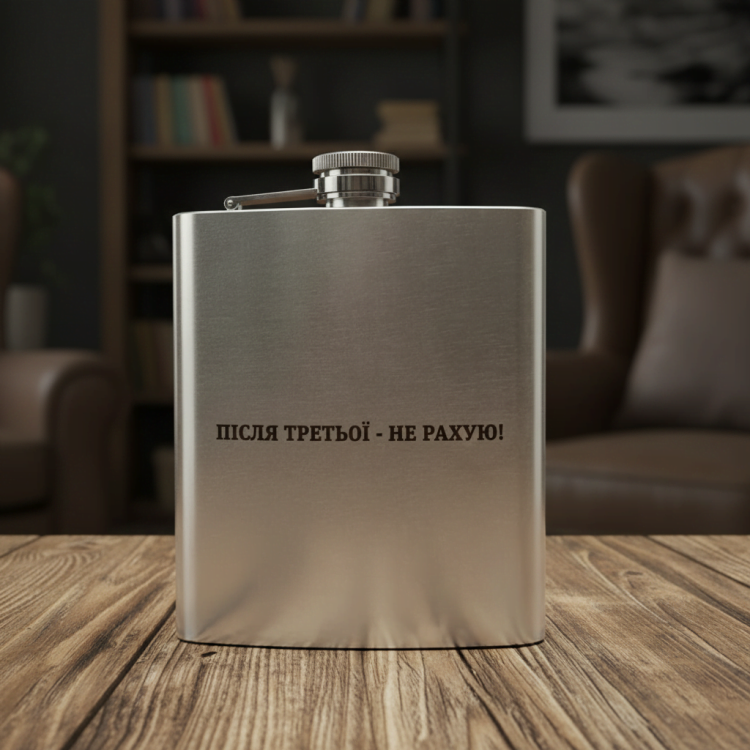 Фляга для чоловіка з індивідуальним гравіюванням  530 мл