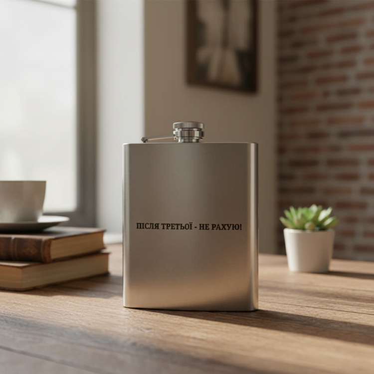 Фляга для чоловіка з індивідуальним гравіюванням  530 мл