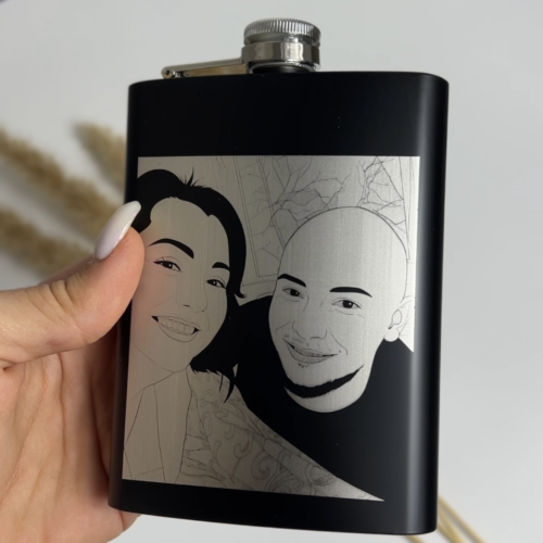 Невероятный подарок любимому, брату, папе-военному — фляга с персональной/фото гравировкой