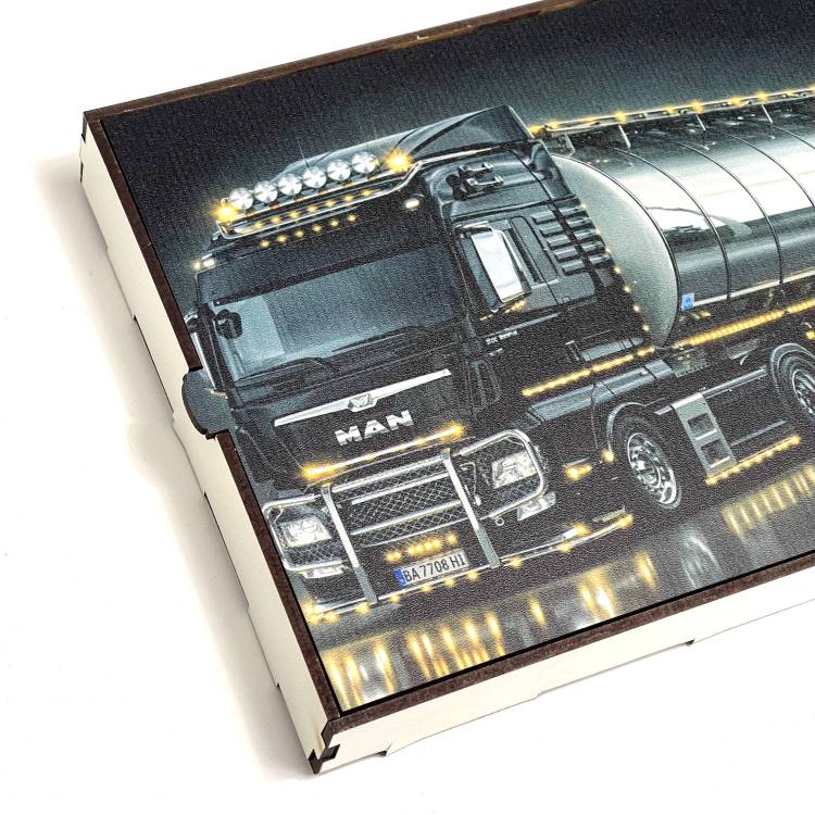 Коробка L подарункова ХДФ з вашим корпоративним фотодруком (дерев