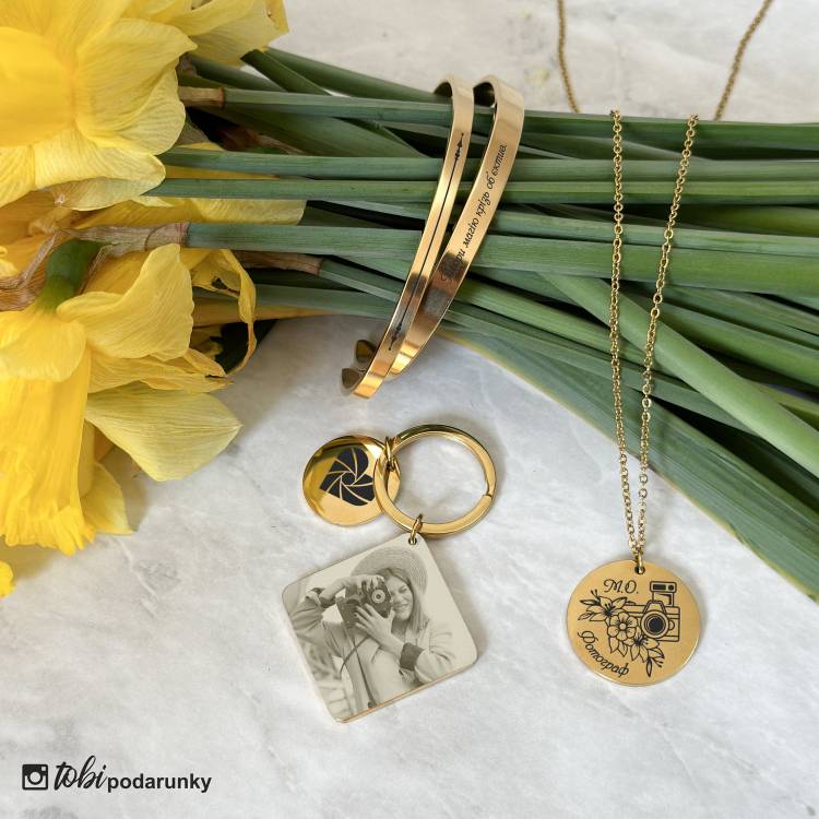 Изысканный Подарок Фотографу Девушке - Набор Украшений с Индивидуальной Гравировкой