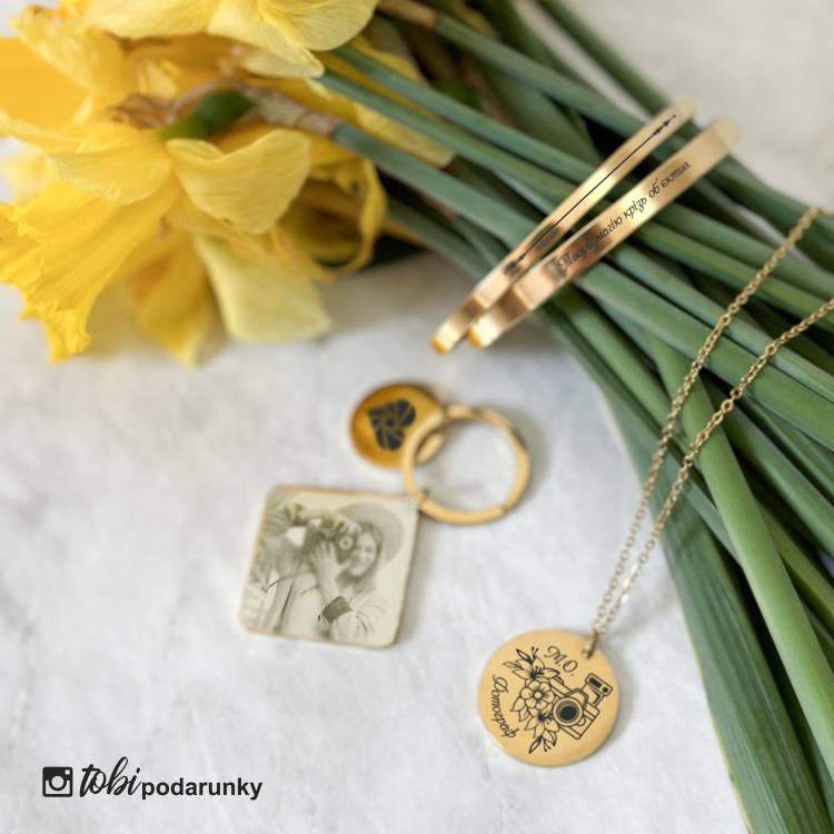 Изысканный Подарок Фотографу Девушке - Набор Украшений с Индивидуальной Гравировкой