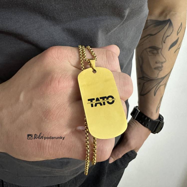 Подарунок для Тата - Жетон "Улюблені люди називають мене ТАТО" з персоналізованим гравіюванням