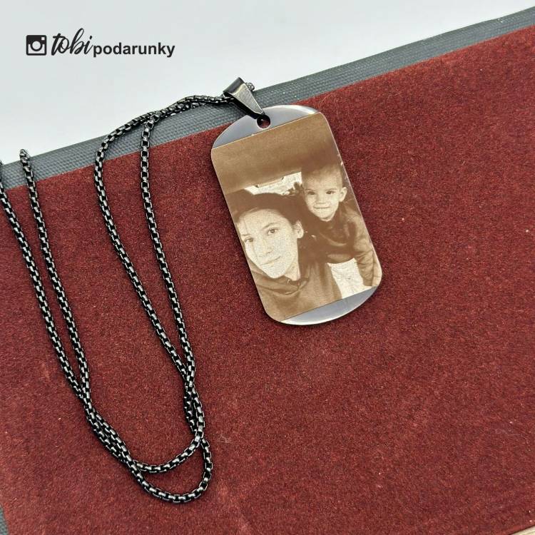 Подарунок для Дядька - Жетон з Гравіюванням Фото