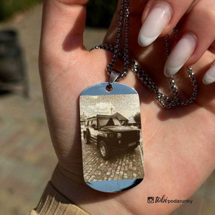 Жетон з Фото Вашого Авто, Кулон з Фотогравіюванням автомобіля