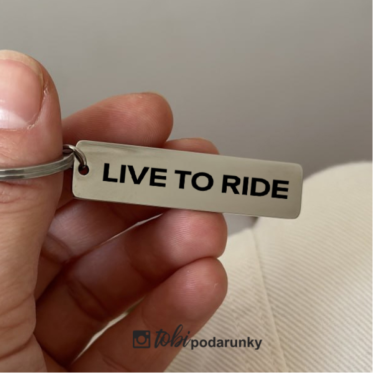 Подарунок чоловіку - Брелок для ключів "Ride To Live" m39.com.ua Подарунок чоловіку - Брелок для ключів "Ride To Live"
