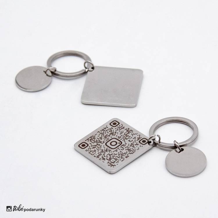 Корпоративний Подарунок - Брелок з Qr-Кодом та Логотипом Компанії