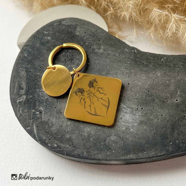 Брелок Квадратний з Персоналізованим Гравіюванням Знаки Зодіака