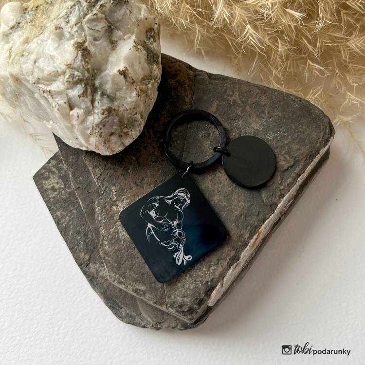 Брелок Квадратний з Персоналізованим Гравіюванням Знаки Зодіака