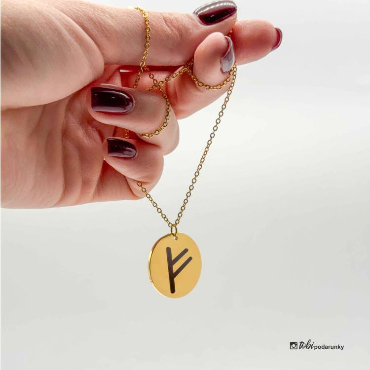 Підвіска Кругла Жіноча з Персоналізованим Гравіюванням Руни