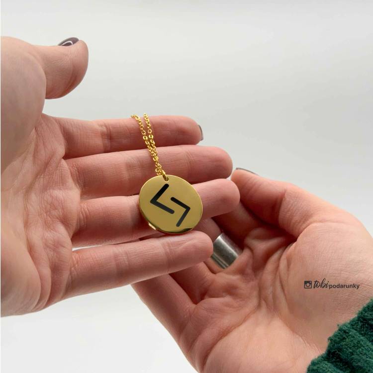 Підвіска Кругла Жіноча з Персоналізованим Гравіюванням Руни