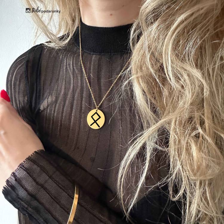 Підвіска Кругла Жіноча з Персоналізованим Гравіюванням Руни