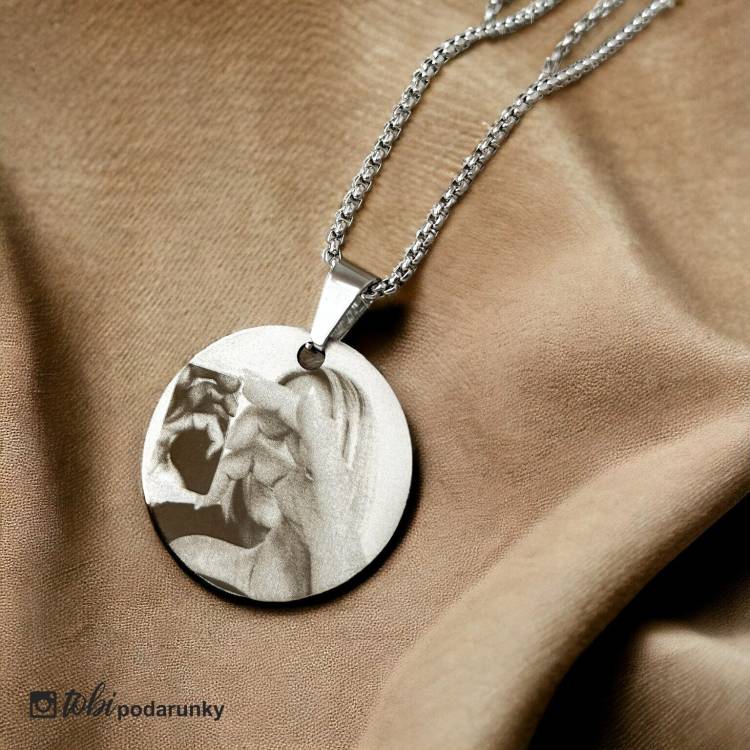 Підвіска кругла з гравіюванням вашого фото
