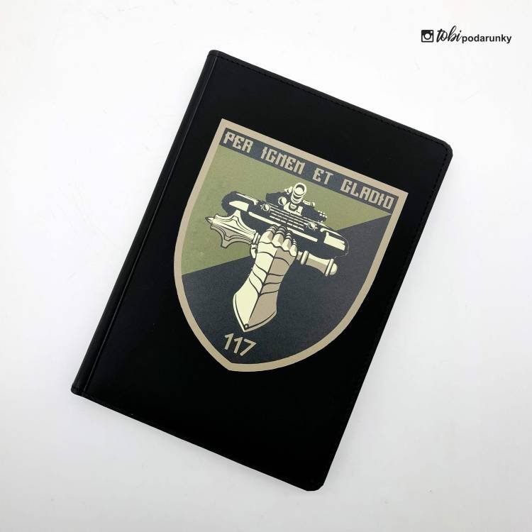 Подарунок Військовому - Блокнот із Шевроном Бригади ЗСУ кольоровим друком