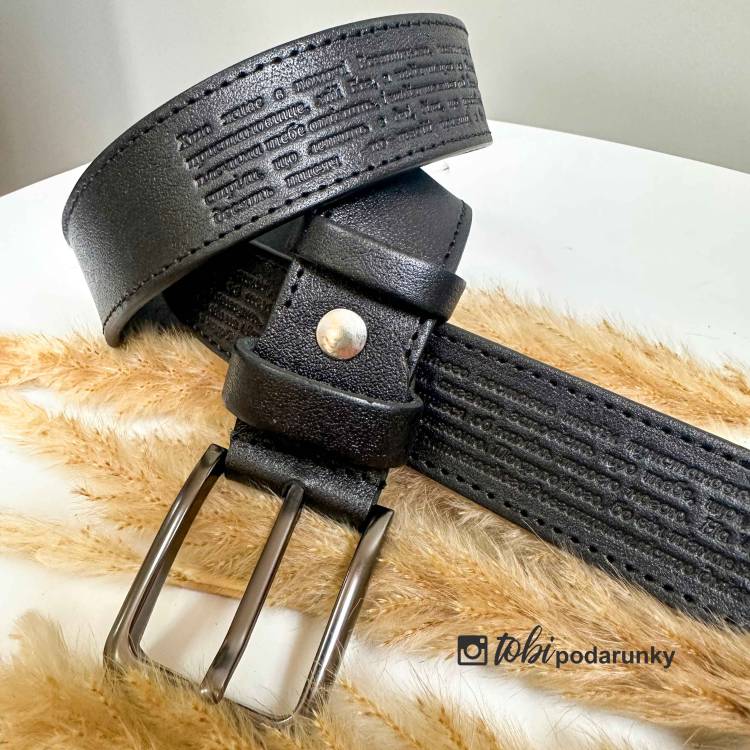 Подарунок Військовому - Ремінь з молитвою "Псалом 90" чоловічий з тисненням m39.com.ua Подарунок Військовому - Ремінь з молитвою "Псалом 90" чоловічий з тисненням