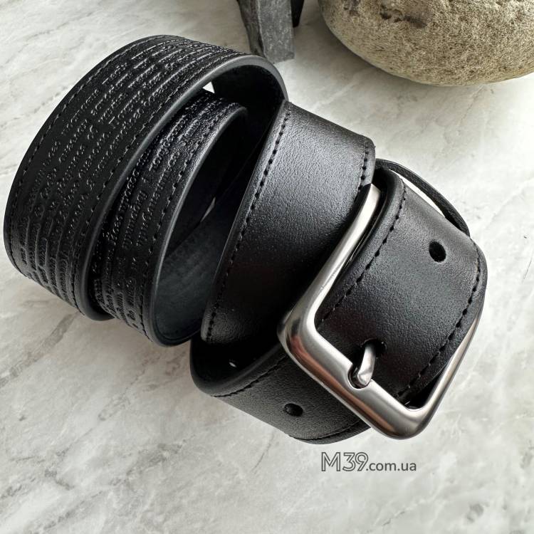 Ремінь шкіряний чоловічий з тисненням молитви Псалом 90