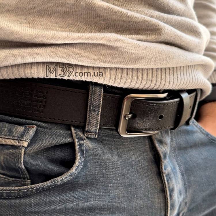 Ремінь шкіряний чоловічий з тисненням молитви Псалом 90