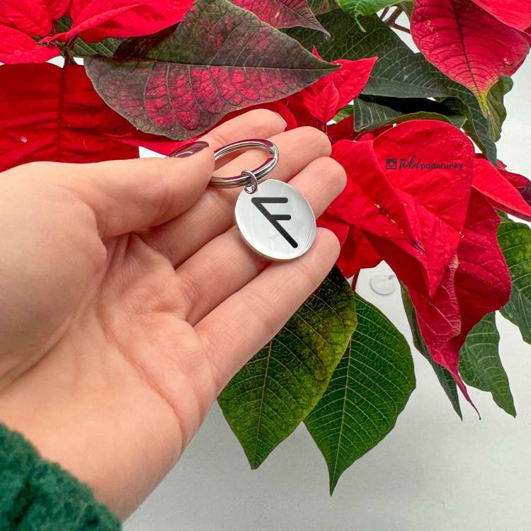 Брелок Круглий з Персоналізованим Гравіюванням Руни