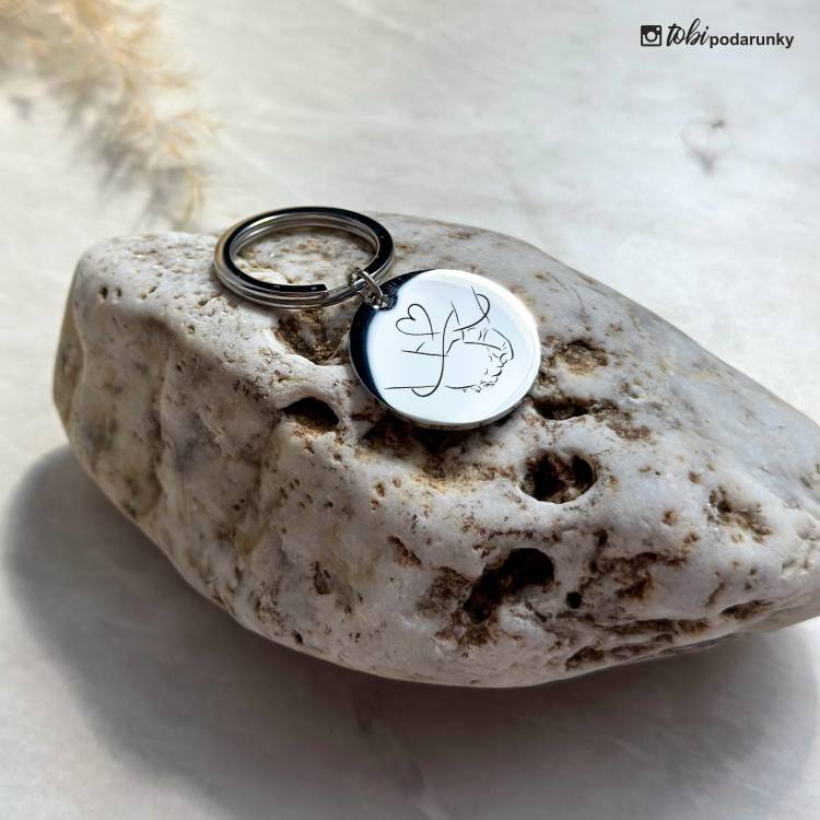 Брелок Круглий з Персоналізованим Гравіюванням