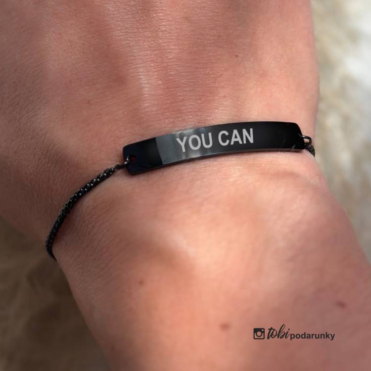 Персоналізований подарунок коханій - Браслет на ланцюжку з гравіюванням