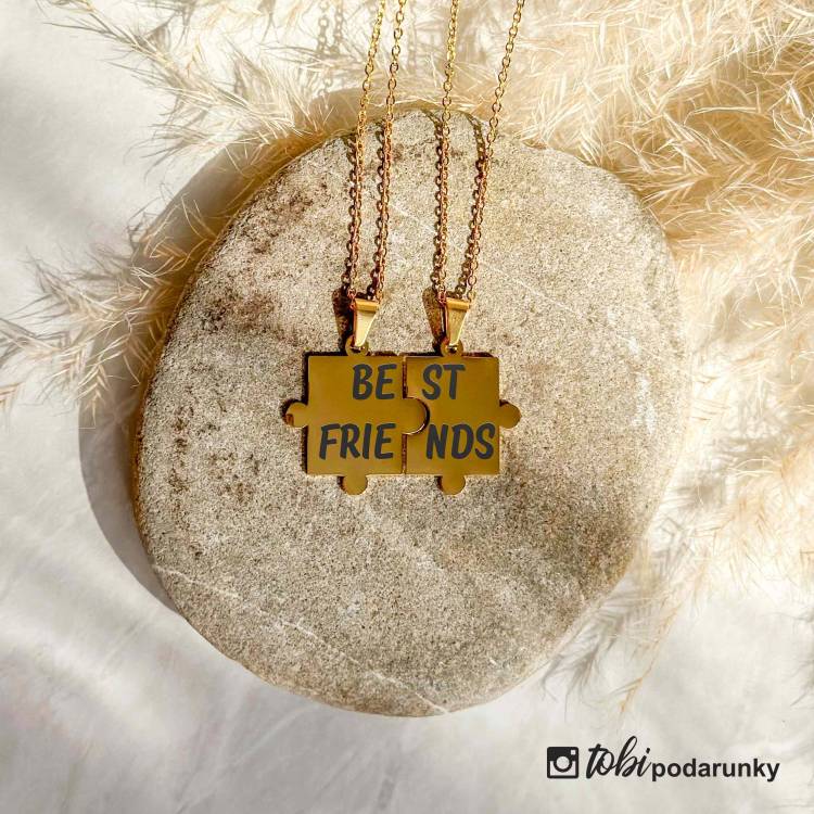 Подарунок Закоханим - Парна Підвіска Пазл з Романтичним Гравіюванням