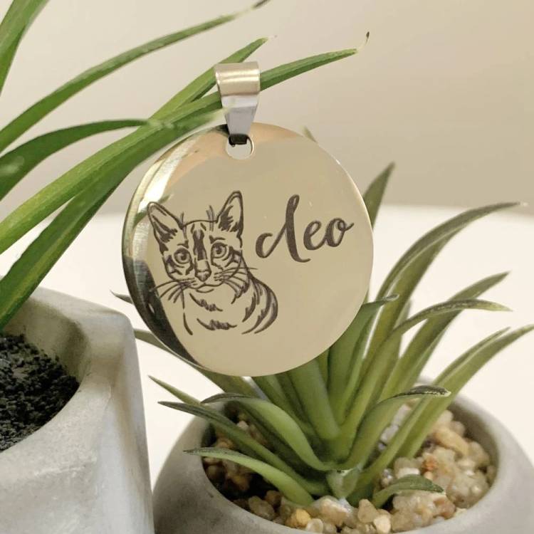 Адресник для Кошек с Персонализированной Гравировкой