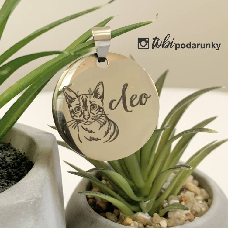 Оригінальний Адресник-Жетон для Вашої Кішечки - Адресник для Тварин з Персоналізованим Гравіюванням