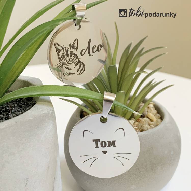 Адресник для Кошек с Персонализированной Гравировкой
