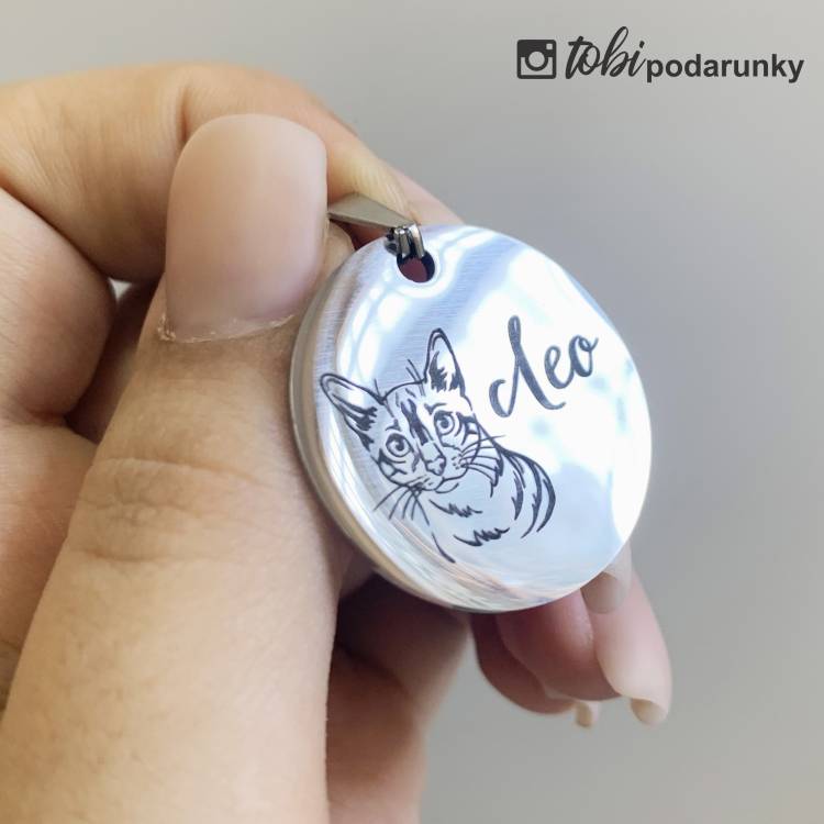 Адресник для Кошек с Персонализированной Гравировкой