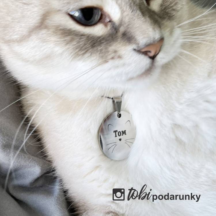 Адресник для Кошек с Персонализированной Гравировкой
