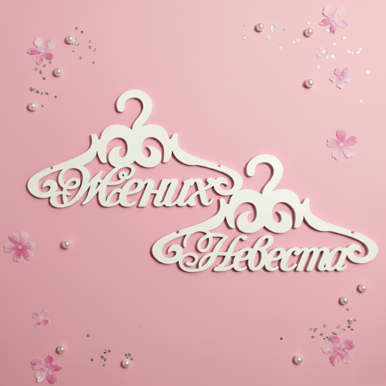 Вішалки пара «Наречений і наречена» ВШ-00520 m39.com.ua Вішалки пара «Наречений і наречена» ВШ-00520